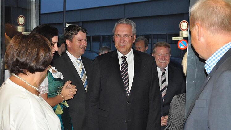 Joachim Herrmann in Maßbach. Foto: Daniel Wiener