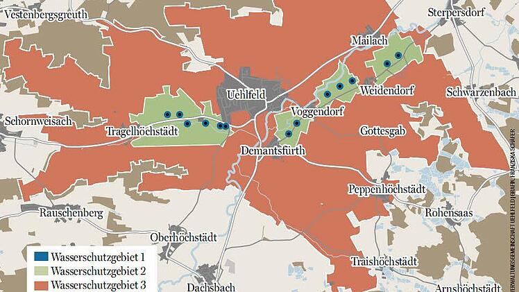 Die geplante Schutzgebietserweiterung rund um Uehlfeld.