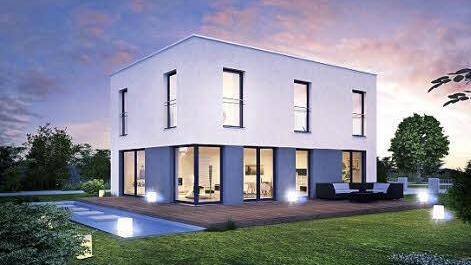 Das freistehende Flachdachhaus bietet mit einer Wohnfläche von 95 bis 150 Quadratmetern - je nach Ausführung - reichlich Platz.