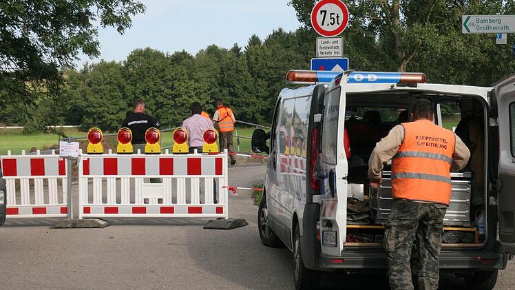 Archivbild Munitionsfund Menschenbach, Kampfmittelbeseitigung Foto: Michael Stelzner