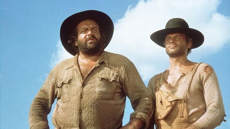 Sie sehen nicht so aus, aber das sind "Die rechte und die linke Hand des Teufels" (1970), gespielt von Bud Spencer und Terence Hill.