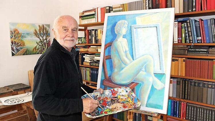 Erich Müller in seinem Atelier in Kirchehrenbach Foto: Carmen Schwind