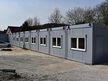 Die  Containeranlage wird  das Ausweichquartier für die Schüler in Hiltpoltstein. Foto: Petra Malbrich