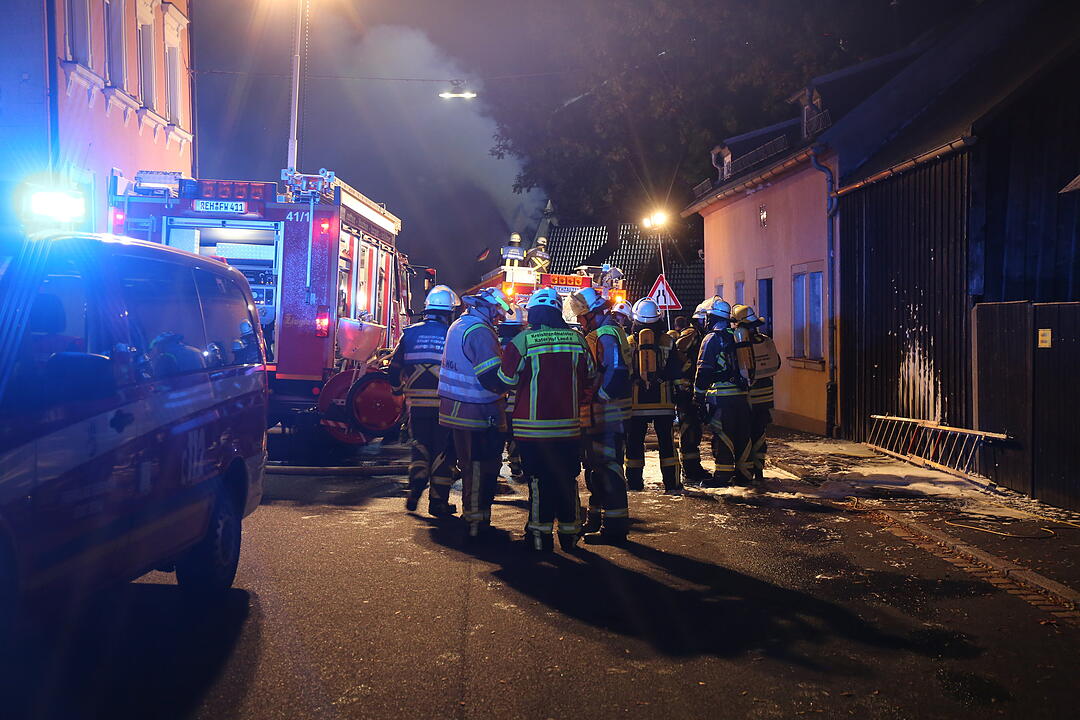 Sägewerk in Rehau in Flammen