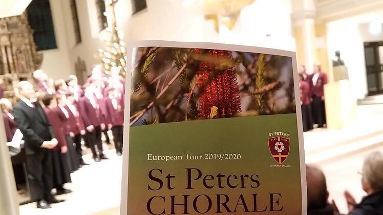 der St. Peters Chorale aus Brisbane gastierte im Rahmen seiner dreiwöchigen Europa-Tournee am Samstag in der Coburger Morizkirche.Foto: Jochen Berger