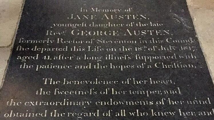 Grabstein von Jane Austen