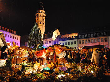 Zwerge auf dem Märchenmarkt in Gera