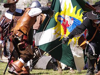 Die "Schlacht" an der Festung wogte hin und her. Fotos: Marco Meißner