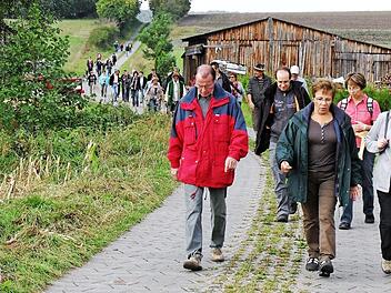 Durch den Steigerwald führt die Wanderung. Unser Bild entstand bei einer früheren Tour der "Fünf-Sterne"-Gemeinden.  Foto: Sabine Weinbeer/Archiv