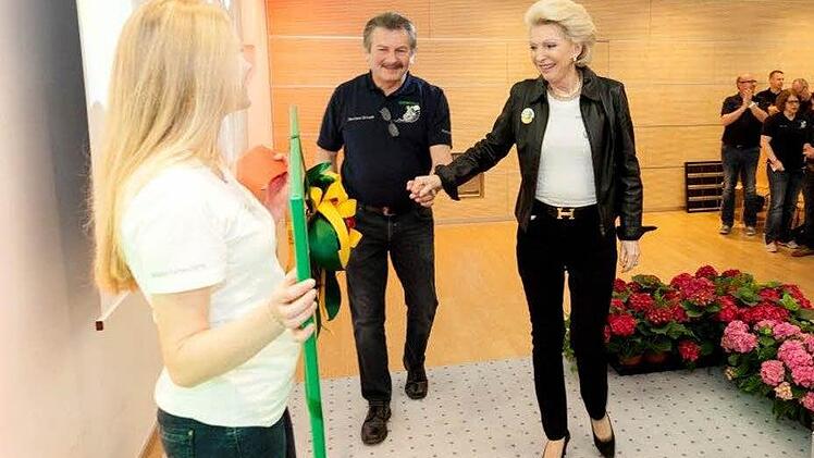 Bernhard Schwab und Firmenchefin Maria-Elisabeth Schaeffler-Thumann Foto: privat