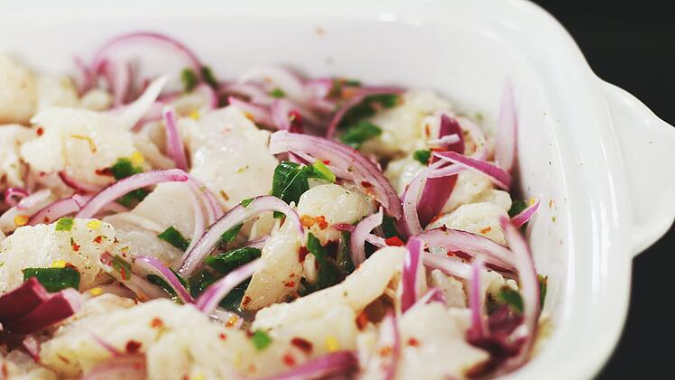 Platz 2 belegt Indigirka - ein russischer Fischsalat.