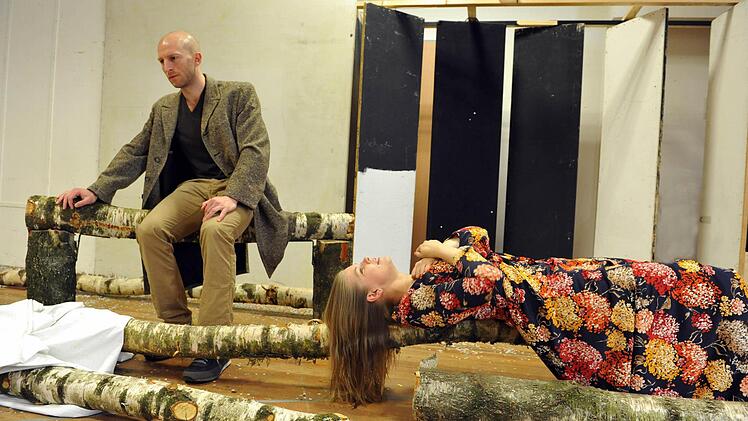 Probenszene mit Benjamin Werth (Eugen Onegin) und Betsy Horne (Tatjana)Foto: Andrea Kremper