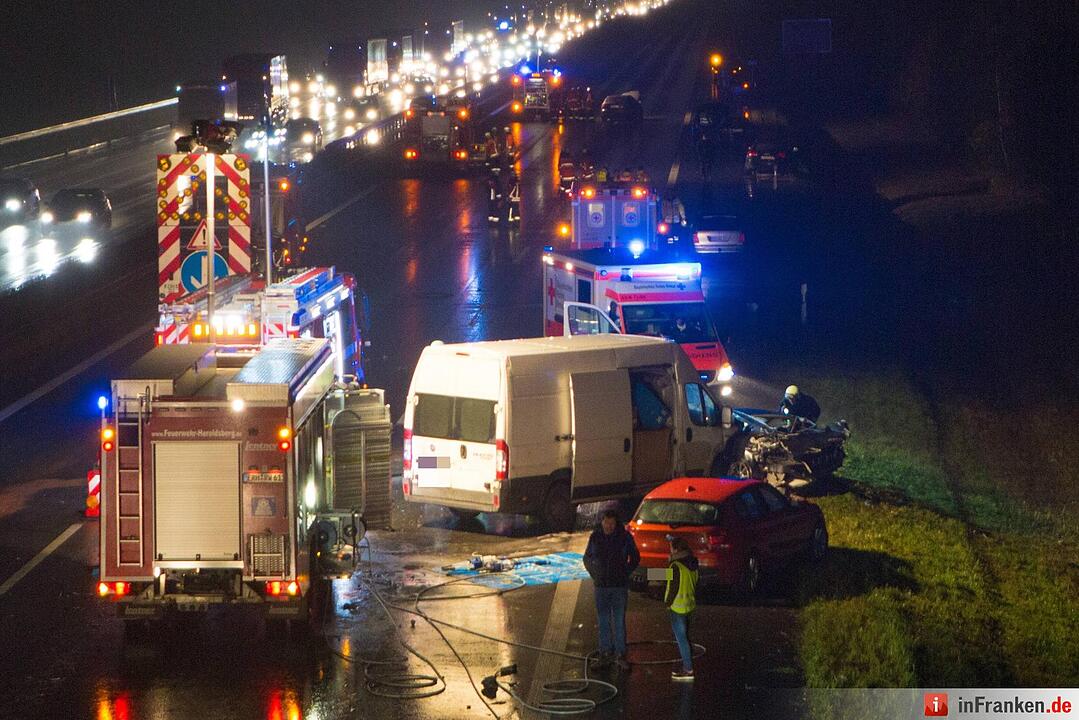 Tödlicher Unfall auf der A3 bei Nürnberg