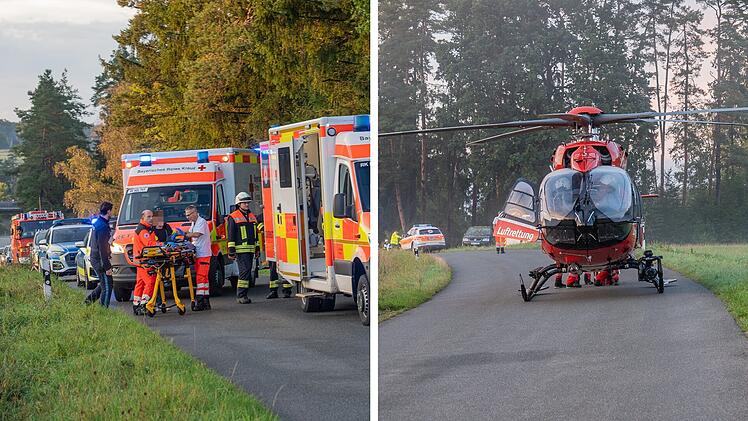 Unfall bei Steinfeld: Verletzter Fahrer muss aus Auto geborgen werden