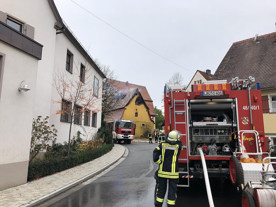 Scheune brennt: Großbrand in Mittelfranken führt zu hohem Sachschaden
