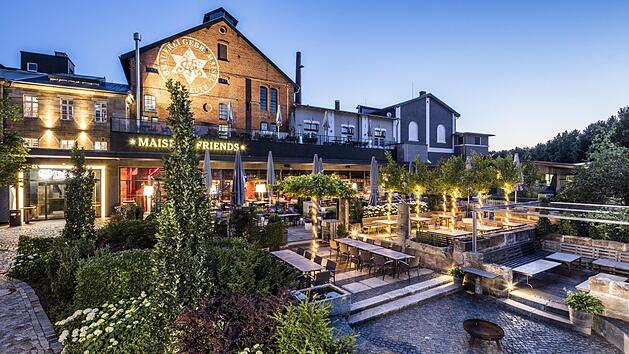 Der Außenbereich der Erlebnisgastronomie "Liebesbier" in Bayreuth