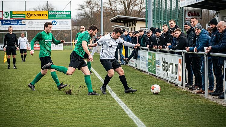 Amateur-Fußballspiel, Kreisklasse, Kreisliga, Sportplatz, Fußballer, Zuschauer