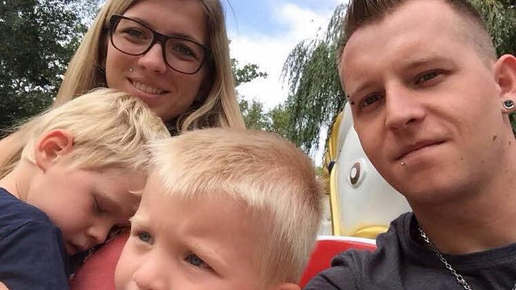 Michaela Geisel mit ihren Kindern und ihrem Mann Foto: Privat