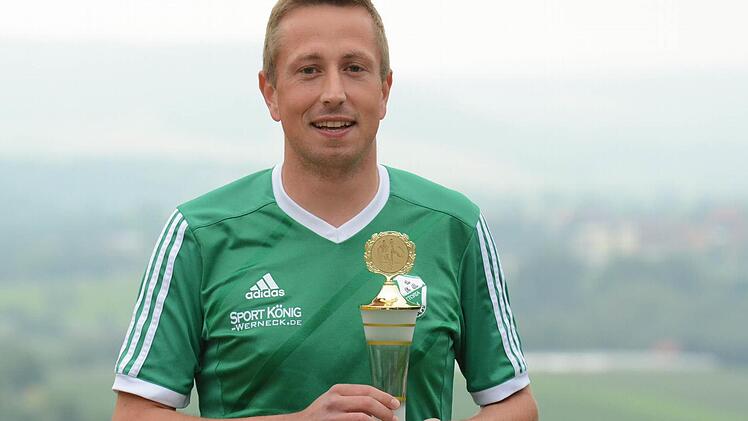 Meister und Torsch&uuml;tzenk&ouml;nig mit dem FC Untererthal II: Sven R&ouml;thlein. Foto: ssp
