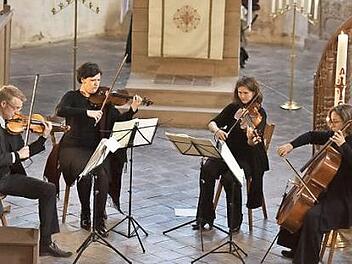 Das Steinquartett musizierte in der Burkardskirche.  Foto: Gerold Snater
