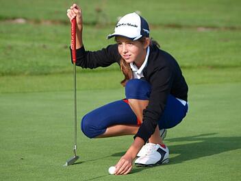 Zehnte bei den Deutschen Meisterschaften: Luisa Deutzmann vom Golfclub Maria Bildhausen. Foto: Anton Then