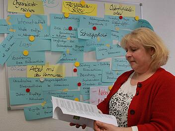 Monika Strätz-Stopfer hat das Konzept (in dem sie gerade blättert), die Bewerbung des Landkreises als "Gesundheitsregion plus", erarbeitet und dem Kreisausschuss des Kreistages vorgestellt.  Foto: Klaus Schmitt