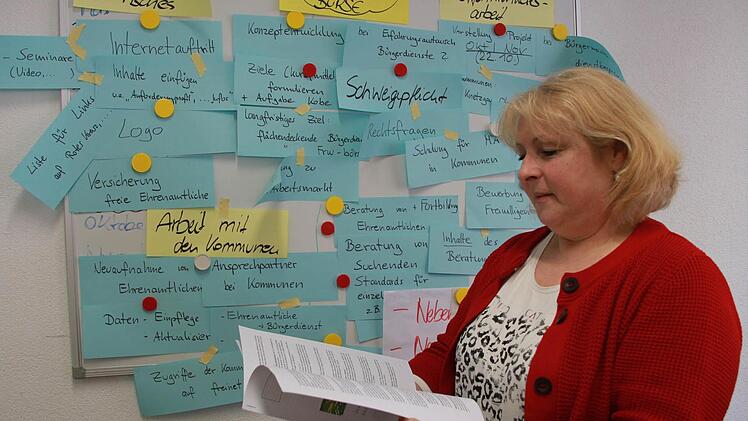 Monika Strätz-Stopfer hat das Konzept (in dem sie gerade blättert), die Bewerbung des Landkreises als "Gesundheitsregion plus", erarbeitet und dem Kreisausschuss des Kreistages vorgestellt.  Foto: Klaus Schmitt