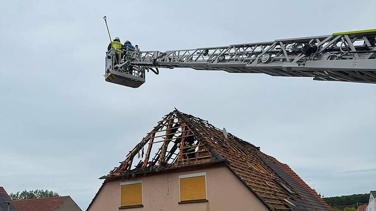 Dachstuhlbrand in Volkach
