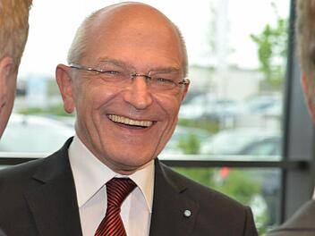 Günther Denzler bei der Verabschiedung in Schlüsselfeld Foto: Ronald Rinklef
