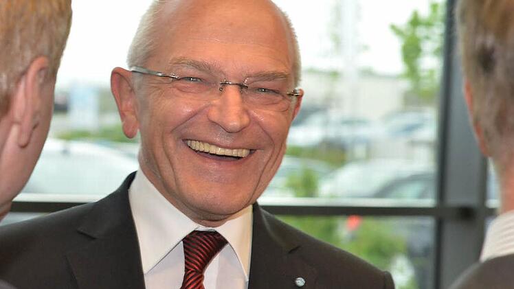 Günther Denzler bei der Verabschiedung in Schlüsselfeld Foto: Ronald Rinklef