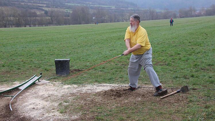 Trainingslager der Hornusser. Foto: Heike Beudert