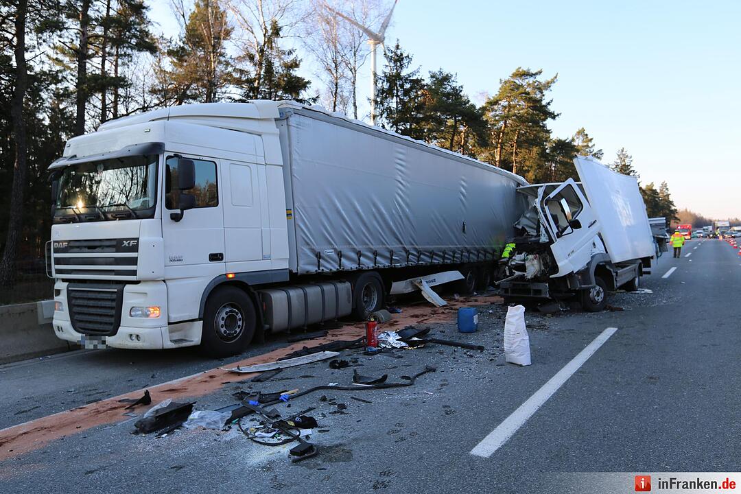Schwerer Auffahrunfall auf der A9 bei Bayreuth