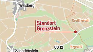 Hier sieht man, wo der Grenzstein steht. - Grafik: Klaus Heim
