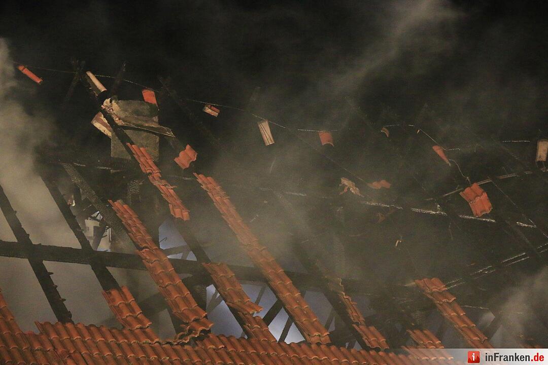 Scheunenbrand in Reundorf bei Lichtenfels