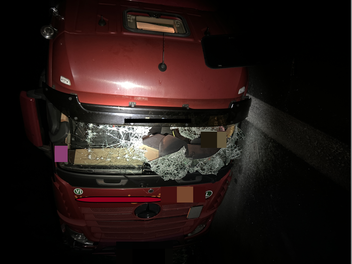 Lkw auf A9 umgekippt