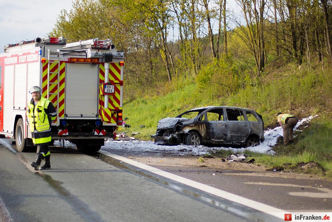 Schrecklicher Verkehrsunfall mit tödlichen Ende auf der A9