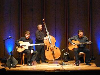 Das Staunen hielt an: Diknu Schneeberger, Joschi Schneeberger und Martin Spitzer. Foto: Ahnert