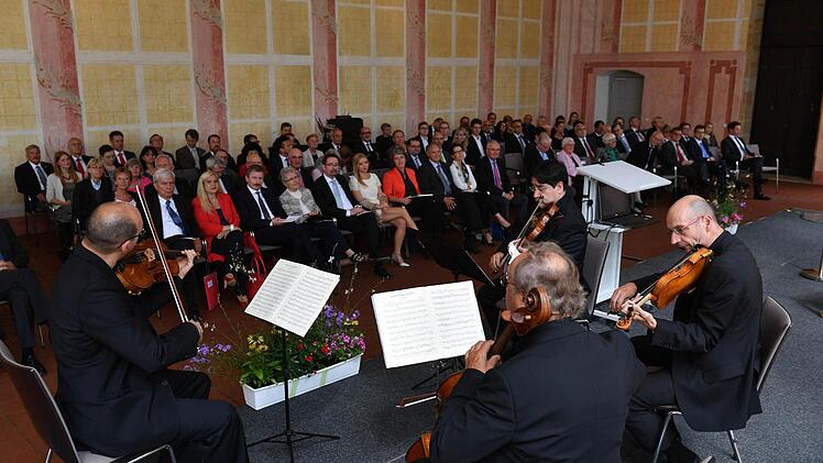 Hochklassig auch die musikalische Umrahmung durch ein Streichquartett der Bamberger Symphoniker; Foto: Rinklef
