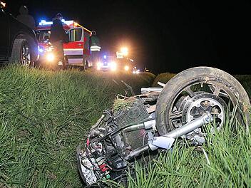 Motorradunfall bei Scheßlitz am 24. April 2015 Foto: Ferdinand Merzbach