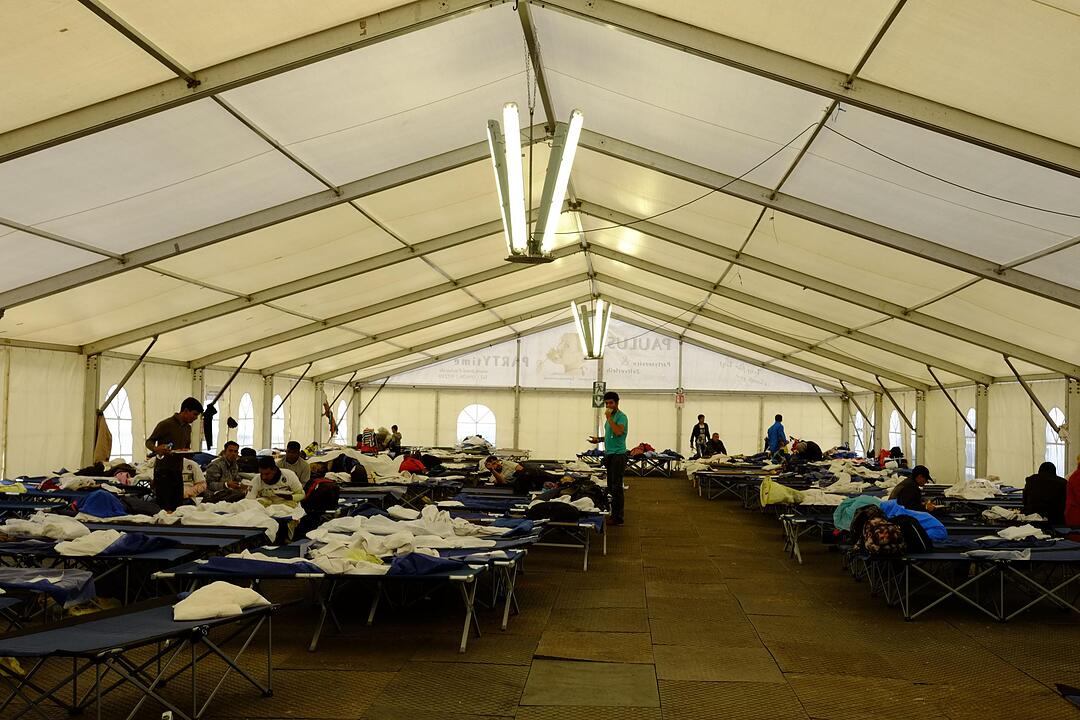 Zeltstadt für Flüchtlinge in Nürnberg