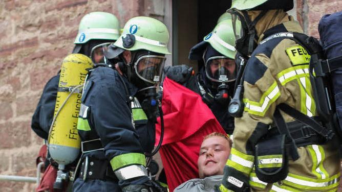 Feuerwehrübung in Elfershausen  Foto: Feuerwehr