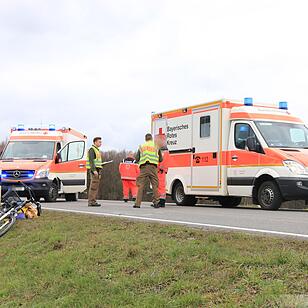 Radfahrer bei Zapfendorf von Rettungswagen erfasst