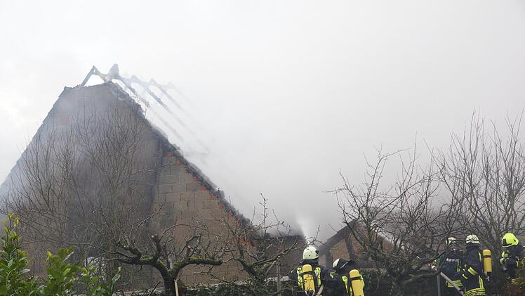 Scheunenbrand in Langendorf. Foto: Arkadius Guzy