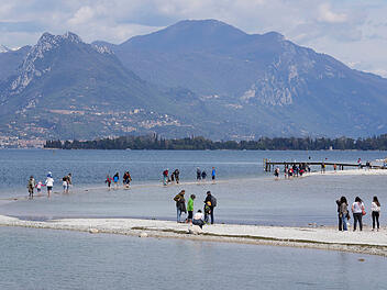 Gardasee bei Trockenheit
