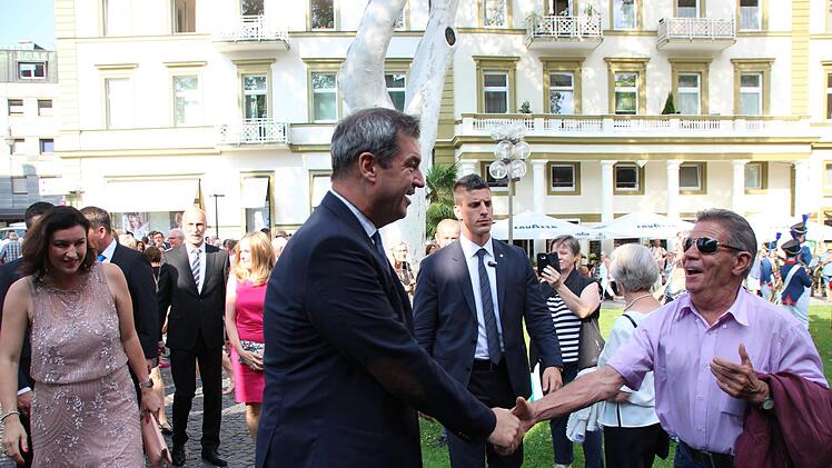 Ministerpräsident Markus Söder besucht den Kissinger Sommer. Foto: Benedikt Borst