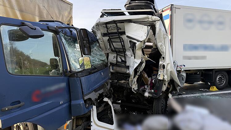 Fahrzeugen rasen ungebremst in Stauende auf A3 im Kreis Würzburg