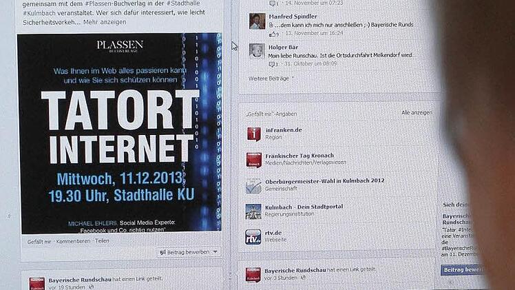Sorglos und sicher surfen im World Wide Web: Darum dreht sich alles bei der Veranstaltung "Tatort Internet" am Mittwoch, 11. Dezember, 19.30 Uhr in der Kulmbacher Stadthalle. Der Eintritt ist frei. Foto: J. Nützel