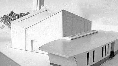 Modell der Kirche mit NeubauFoto: Pfarrgemeinde