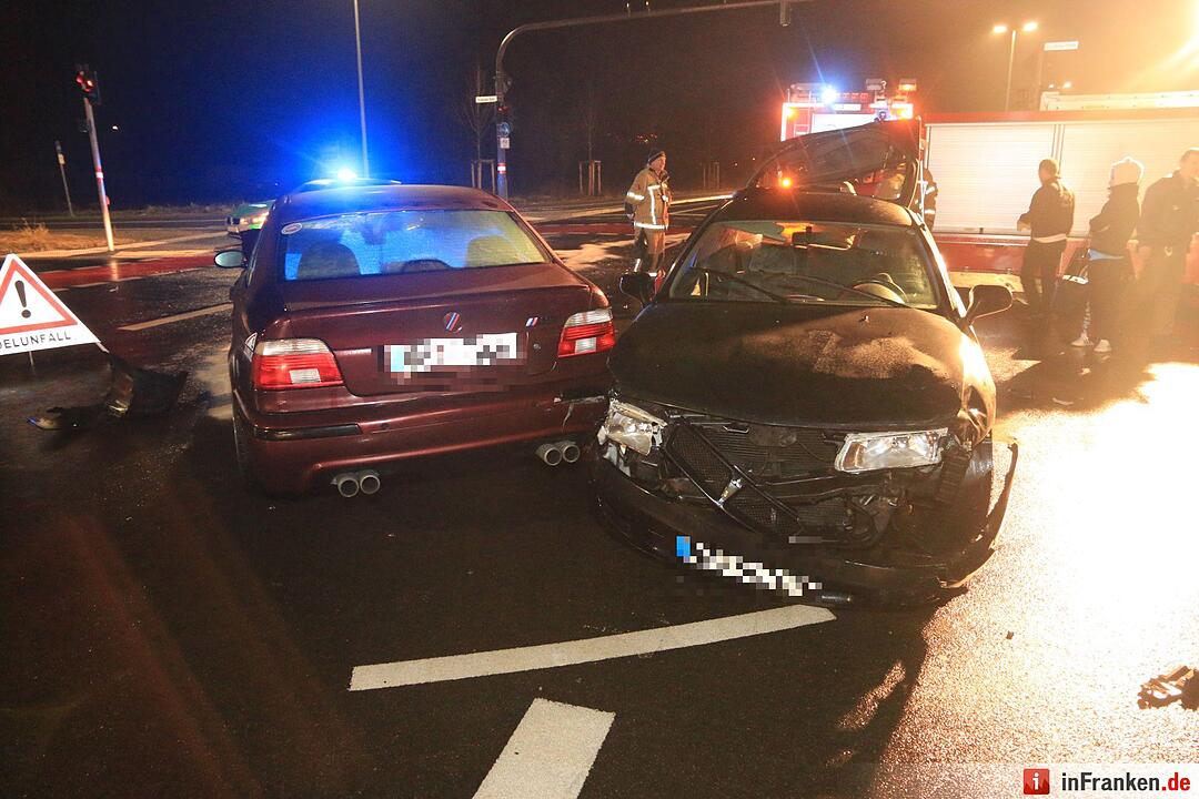 Frontalkollision am Münchner Ring in Bamberg