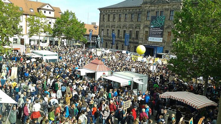 Eindrücke vom Klimastreik in Erlangen        Foto: Karina Brock